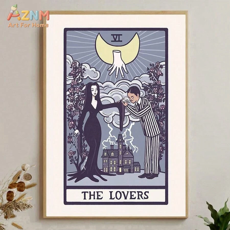 Photography Dark - AZNM Aşıklar Tarot Kartı Kanvas Duvar