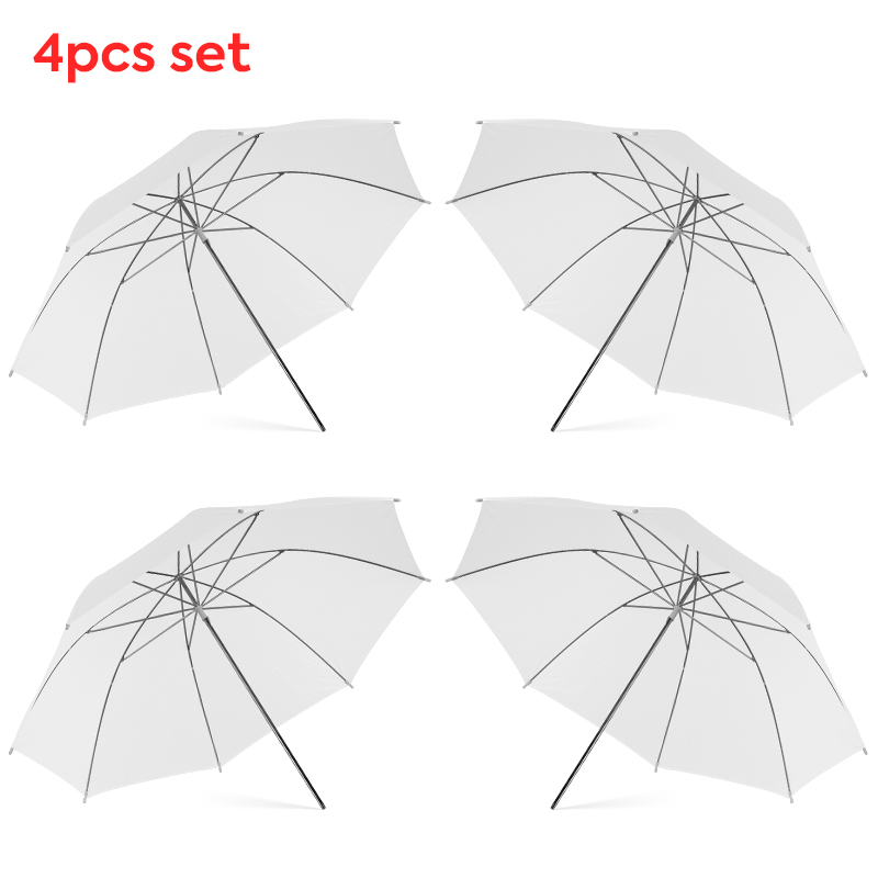 Photography Umbrella - 76 * 80cm X4 Şeffaf Beyaz