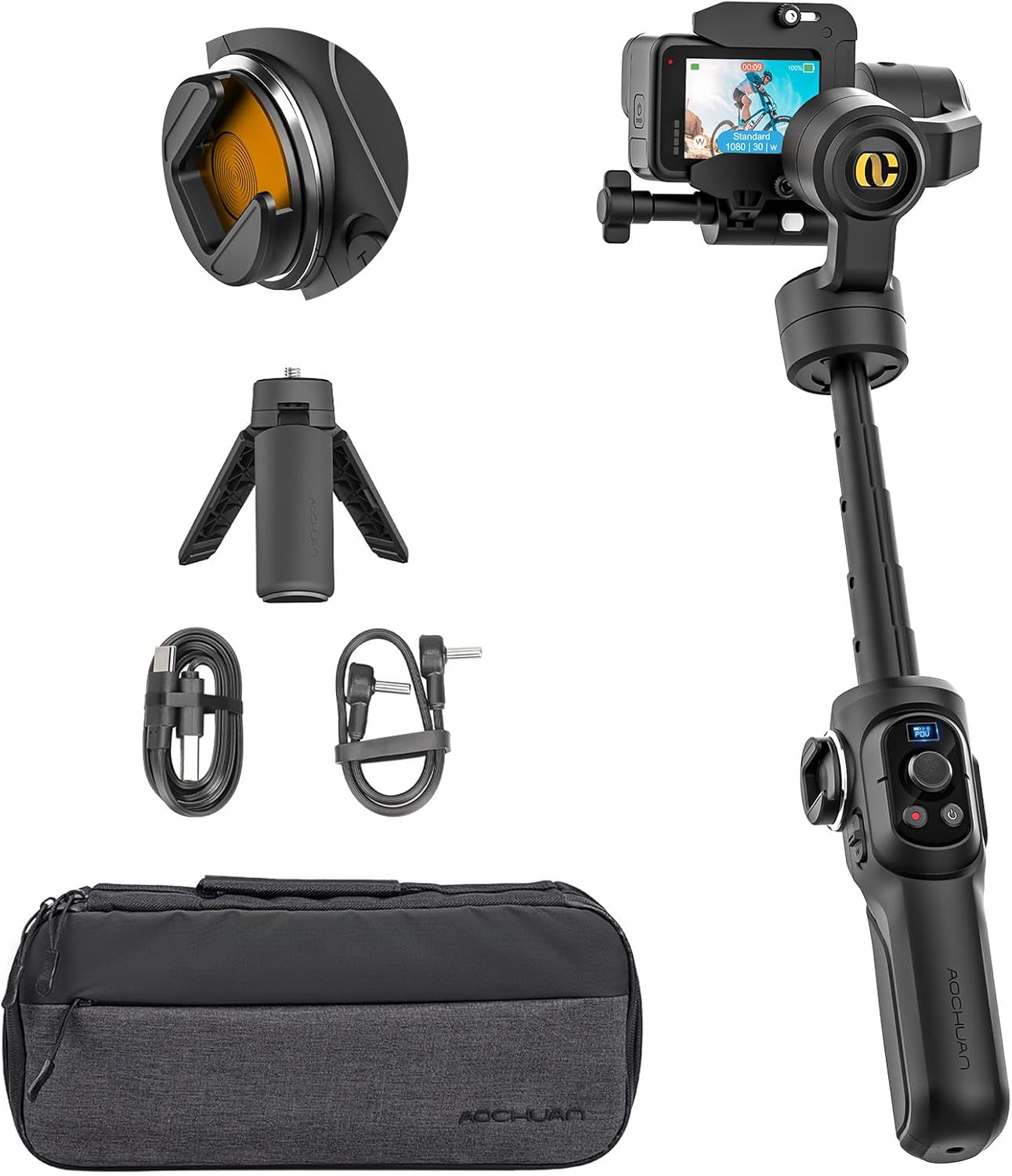 Aksiyon Kamerası için Dahili 1 - Handheld Stabilizer Gimbal incelemesi ve fiyatı