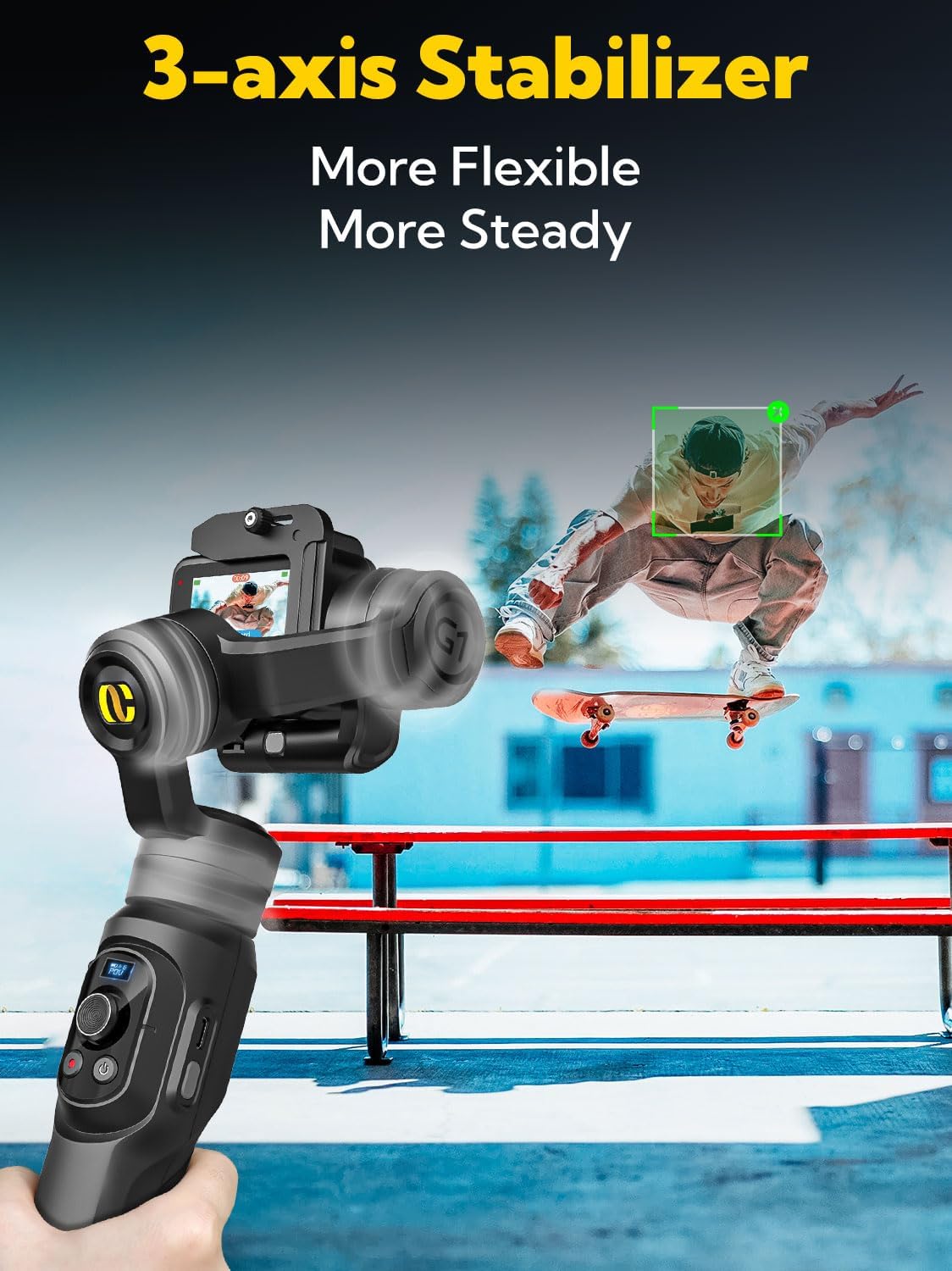 Aksiyon Kamerası için Dahili 1 - Handheld Stabilizer Gimbal incelemesi ve fiyatı