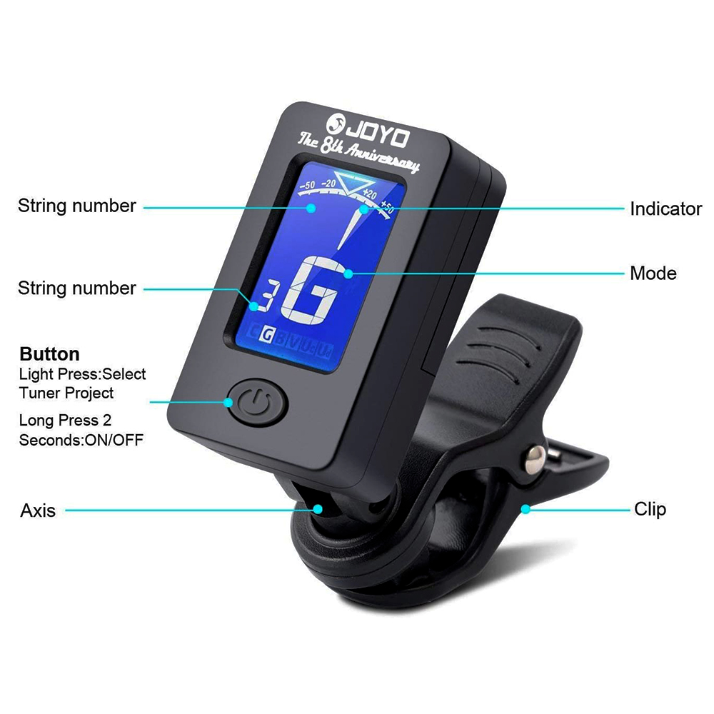 JOYO Gitar Tuner JT-01 360 Der - Photography Digital incelemesi ve fiyatı