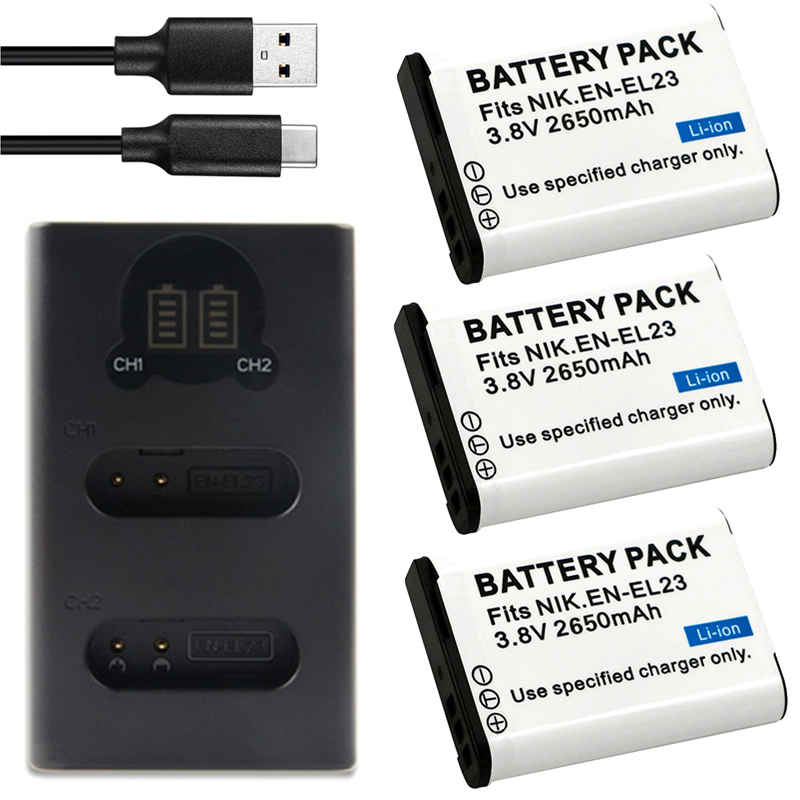 2650 mah EN-EL23 ENEL23 EN EL2 - Nikon Camera D3500 incelemesi ve fiyatı